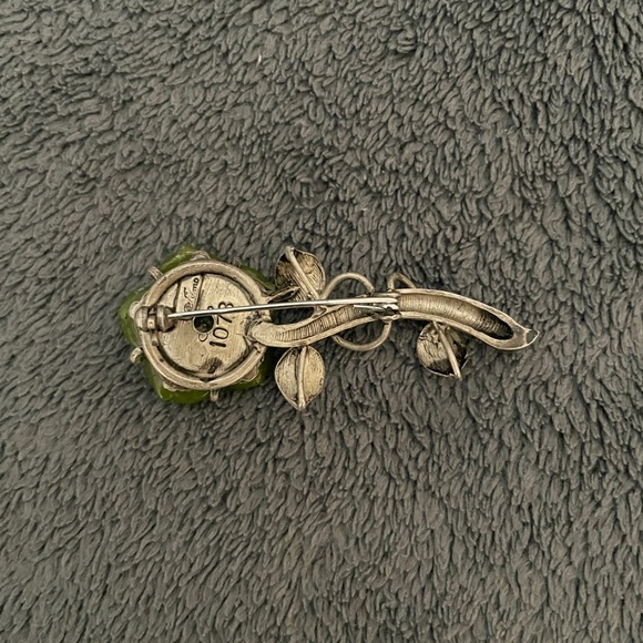 Vintage Signed Samo Flower Brooch Pin - Picture 2 of 3